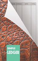 Simple Ledger: Cash Book - 110 pages - Simple Income Expense Book