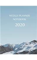 Weekly Planner Notebook: 2020 Year At A Glance Calendar and Organizer