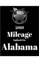 2019 Mileage log book for Alabama