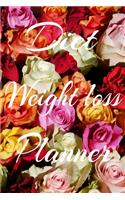 Diet Weight Loss Planner: Beautiful Pink Floral Motivational Diet Journal & Daily Weight Loss Planner for women men girls boys Cute Weightloss log Book & Fitness Tracker Best