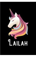 Lailah: Personalized Custom Name Unicorn Themed Monthly 2020 Planner (Calendar, To Do List, Monthly Budget, Grocery List, Yearly Financial Goals) Gift for G