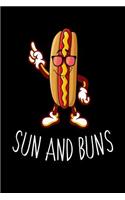 Sun And Buns: Funny Vacation Hotdog Sandwich Gift Notebook