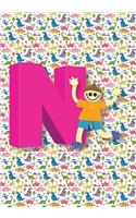 N Notebook: Back to School Notebooks, Soft Paperback, Cute College Ruled Notebook - Journal or Diary Notebook for Boys