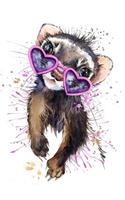 Ferret Notebook: Blank Lined Journal, Softcover (6x9 Inches) with 120 Pages