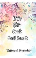 Hide This Book Don't Lose It Password Organizer