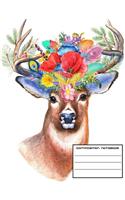 Buck in Bloom Graph Paper Composition Notebook