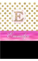 Emmalyn: Personalized Lined Journal Diary Notebook 150 Pages, 6 X 9 (15.24 X 22.86 CM), Durable Soft Cover