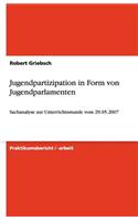 Jugendpartizipation in Form von Jugendparlamenten