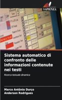 Sistema automatico di confronto delle informazioni contenute nei testi