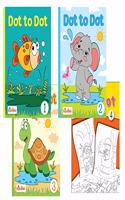Set of 4 Dot to Dot Books for 3+ Year Old Children