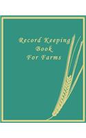 Record Keeping Book for Farms