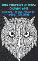 Apex Predators of Africa - Coloring Book - Leopard, Hyena, Wolves, Bear, and more