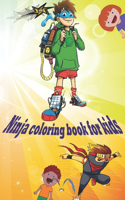 Ninja coloring book for kids: ninja warrior coloring book for kids contains 50 pictures of Ninja, 8.5×11 inch
