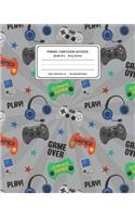 Primary Composition Notebook Grades K-2 Story Journal: Video Games Pattern Primary Composition Book Personalized Lined Draw and Write Handwriting Paper Picture Space and Dashed Midline Notebook for Boys 