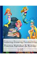 Coloring Drawing Handwriting Practice Alphabet & Number