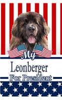 My Leonberger for President: 2020 Election Blood Sugar Diet Diary Journal Log Notebook 120 Pages 6x9