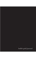 Bullet Grid Journal: Black, 150 Dot Grid Pages, 8x10, Professionally Designed