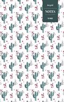 Dot Grid Notes 110 Pages: Cactus Floral Notebook for Professionals and Students, Teachers and Writers - Succulent Pattern -