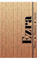 Manly Masculine Notebook with Personalized Monogram Ezra: A personalized monogram notebook just for you!