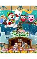 Merry Christmas Adult Color By Numbers: a beautiful colouring book with Christmas designs on a black background, for gloriously vivid colours