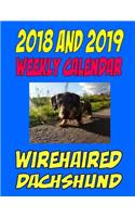 2018 and 2019 Weekly Calendar Wirehaired Dachshund