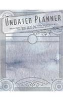 Undated Planner Monthly Large Format 8.5"x11" Chic Modern Life Scheduler: with Daily Habit Tracker and Motivational Quotes Thirteen Month Edition