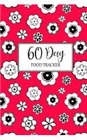 60 Day Food Tracker: Raspberry Red Cover