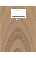 Teak Notebook Journal, Diary and Sketch Book with Blank Pages (8.5 x 11) (Texture Notebook)