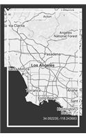 Daily Planner: Book with Los Angeles California Map Cover Design ( USA )