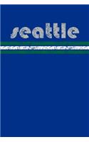 Seattle: Washington Notebook Journal Planner Retro Vintage Weathered 90 Pages
