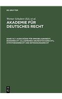 AusschÃ¼sse FÃ¼r Immobiliarkredit, Bodenrecht (Allgemeines GrundstÃ¼cksrecht), Hypothekenrecht Und Enteignungsrecht: (1934-1942)