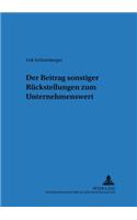 Beitrag Sonstiger Rueckstellungen Zum Unternehmenswert
