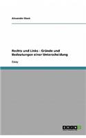 Rechts und Links - Gründe und Bedeutungen einer Unterscheidung