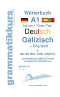 Wörterbuch Deutsch - Galizisch - Englisch Niveau A1