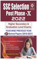 SSC Selection Post Phase 10 2022 Higher Secondary Level & Graduation Level Exams Year wise Previous Year 21 Solved Papers 2018 to 2021