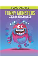 Funny Monsters Coloring Book For Kids