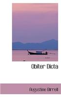 Obiter Dicta: (English)