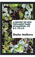 History of New Testament Times in Palestine, 175 B.C.-70 A.D.