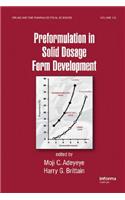 Preformulation in Solid Dosage Form Development