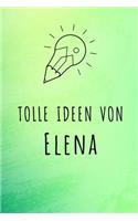 Tolle Ideen von Elena: Unliniertes Notizbuch mit Rahmen für deinen Vornamen