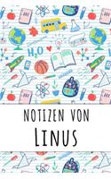 Notizen von Linus: Liniertes Notizbuch für deinen personalisierten Vornamen