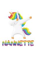 Nannette: Nannette 6x9 Journal Notebook Dabbing Unicorn Rainbow