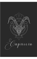 Capricorn: Zodiac Horoscope Sacred Geometry Writer's Notebook Journal for Women Men Teens to Write in Gift