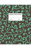 Handwriting Practice Sheets: Cute Blank Lined Paper Notebook for Writing Exercise and Cursive Worksheets - Perfect Workbook for Preschool, Kindergarten, 1st, 2nd, 3rd and 4th Gr