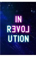 In Revolution: Blank Lined Notebook ( Vaporwave ) Blue