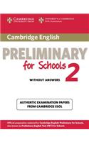 Cambridge English Preliminary for Schools 2 Student's Book without Answers