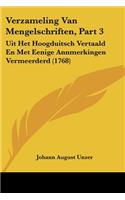 Verzameling Van Mengelschriften, Part 3