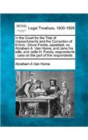 In the Court for the Trial of Impeachments and the Correction of Errors: Douw Fonda, Appellant, vs. Abraham A. Van Horne, and Jane His Wife, and Jellis H. Fonda, Respondents: Case on the Part of the Respondents.