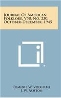 Journal of American Folklore, V58, No. 230, October-December, 1945