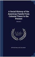 A Social History of the American Family From Colonial Times to the Present; Volume 3